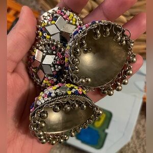 Pink Blue New Jhumka Earring